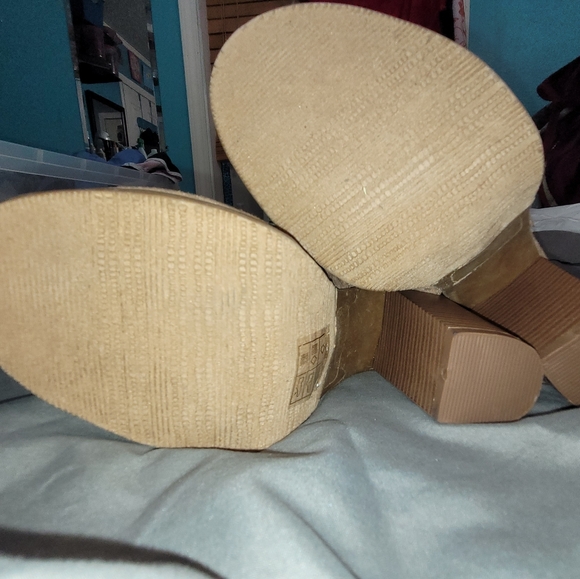 Lov Mark Open Toe Suede Booties size 10 - Picture 11 of 13